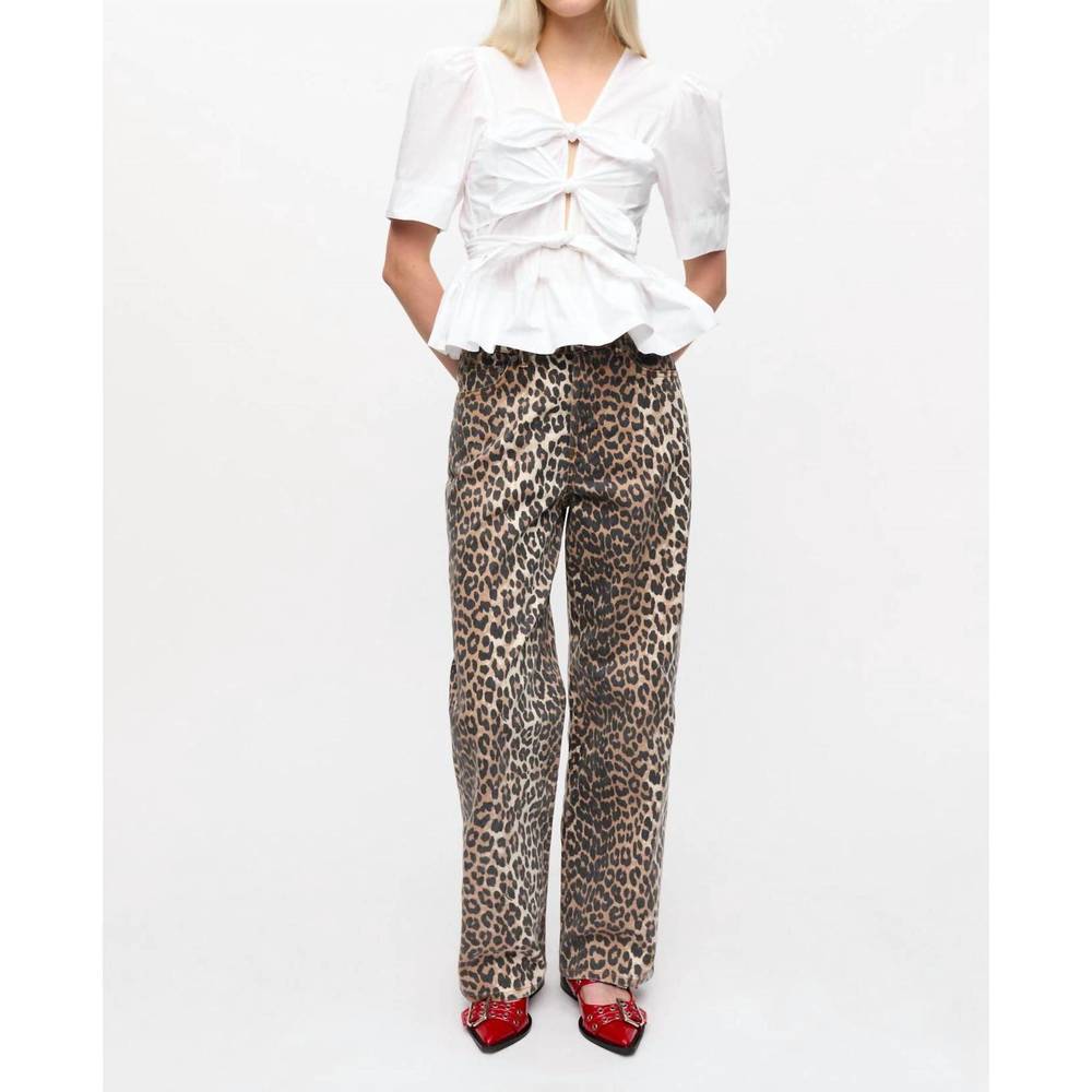 NEW GANNI tie strap blouse in bright white - Picture 6 of 8